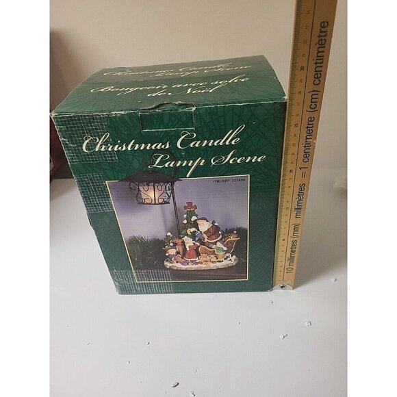 HOSTPICK colorful festive Christmas Scene with Real Candle Street Lamp In EUC - Picture 12 of 14